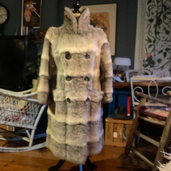 Vintage 1950โs Rabbit Fur Coat - Picture 1 of 13